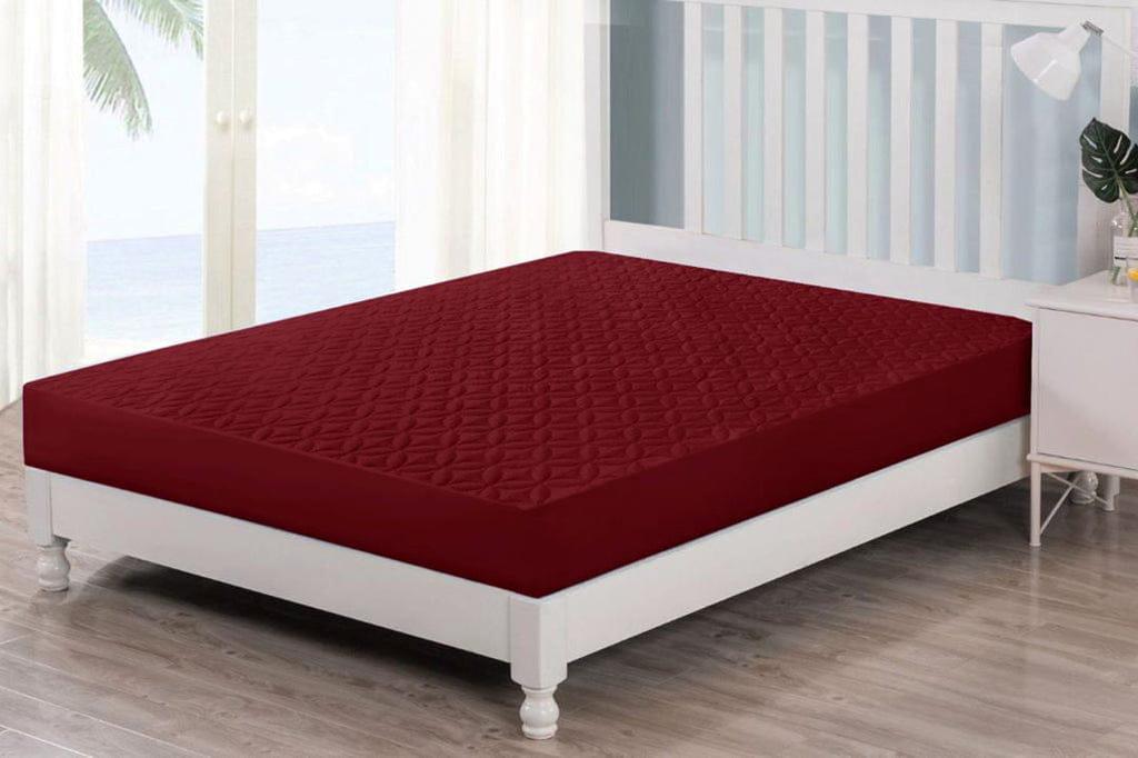 Bedarina Premium Quilted Mattress Protector – Maroon