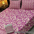 3 PCs Royal Lilac Cotton Bedsheet